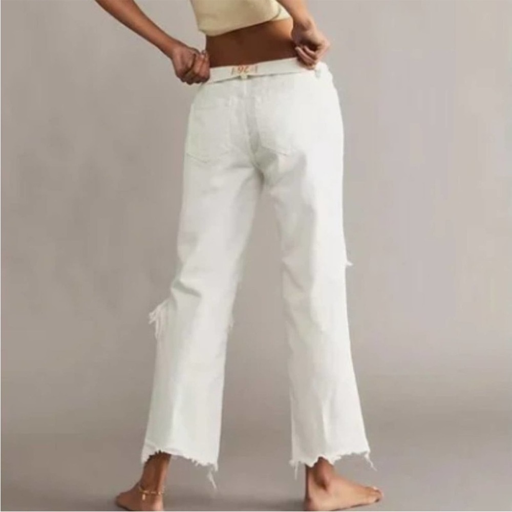 Free People 💛White Straight Leg Jeans - Picture 3 of 12